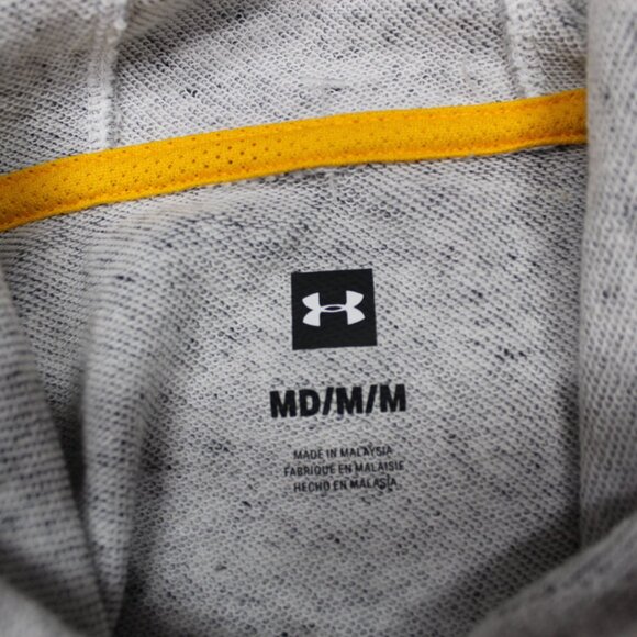 UNDER ARMOUR HOODIE S/S SWEATSHIRT COTTON/POLY GRAY Sz MEDIUM, M - Picture 4 of 5